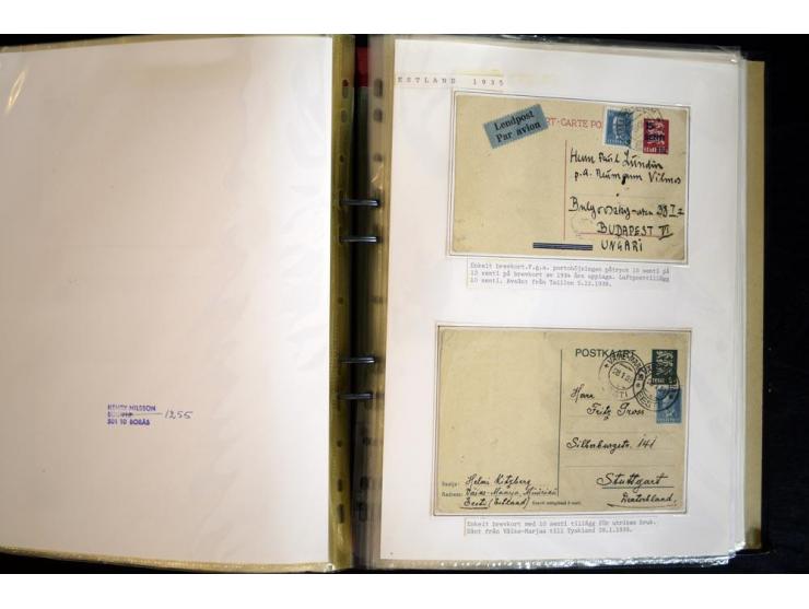 1915/1940, interessante, meist gestempelte Sammlung mit diversen Briefen, sowie diversen Ganzsachen dabei u.a. DUB1 gebraucht
