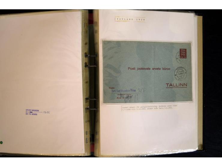 1915/1940, interessante, meist gestempelte Sammlung mit diversen Briefen, sowie diversen Ganzsachen dabei u.a. DUB1 gebraucht