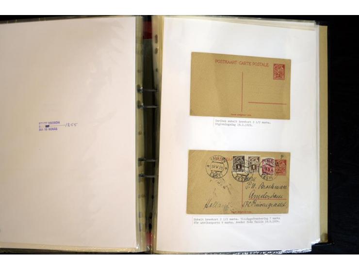 1915/1940, interessante, meist gestempelte Sammlung mit diversen Briefen, sowie diversen Ganzsachen dabei u.a. DUB1 gebraucht