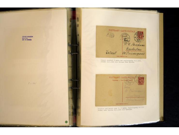 1915/1940, interessante, meist gestempelte Sammlung mit diversen Briefen, sowie diversen Ganzsachen dabei u.a. DUB1 gebraucht