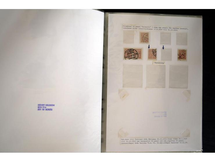 1915/1940, interessante, meist gestempelte Sammlung mit diversen Briefen, sowie diversen Ganzsachen dabei u.a. DUB1 gebraucht