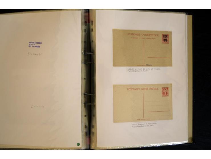 1915/1940, interessante, meist gestempelte Sammlung mit diversen Briefen, sowie diversen Ganzsachen dabei u.a. DUB1 gebraucht