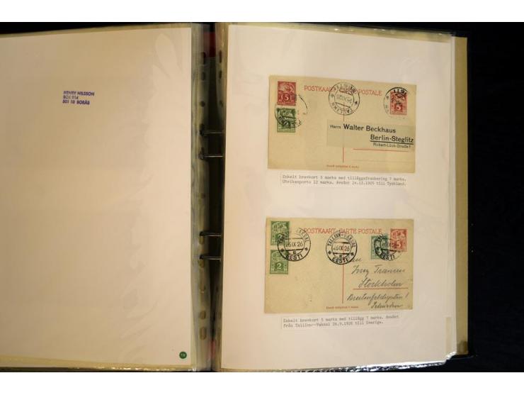 1915/1940, interessante, meist gestempelte Sammlung mit diversen Briefen, sowie diversen Ganzsachen dabei u.a. DUB1 gebraucht