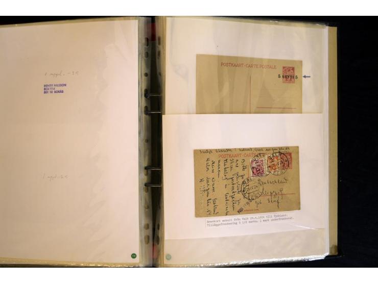 1915/1940, interessante, meist gestempelte Sammlung mit diversen Briefen, sowie diversen Ganzsachen dabei u.a. DUB1 gebraucht