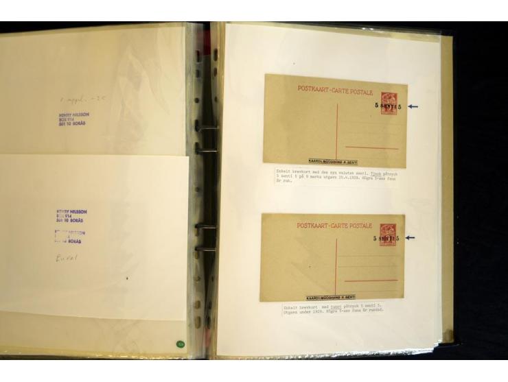 1915/1940, interessante, meist gestempelte Sammlung mit diversen Briefen, sowie diversen Ganzsachen dabei u.a. DUB1 gebraucht