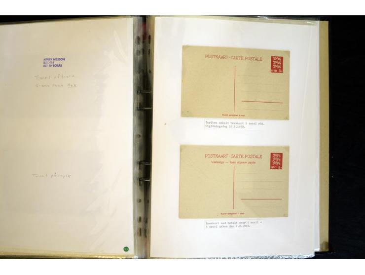 1915/1940, interessante, meist gestempelte Sammlung mit diversen Briefen, sowie diversen Ganzsachen dabei u.a. DUB1 gebraucht