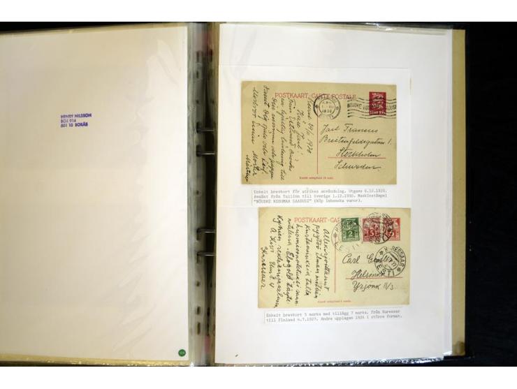 1915/1940, interessante, meist gestempelte Sammlung mit diversen Briefen, sowie diversen Ganzsachen dabei u.a. DUB1 gebraucht