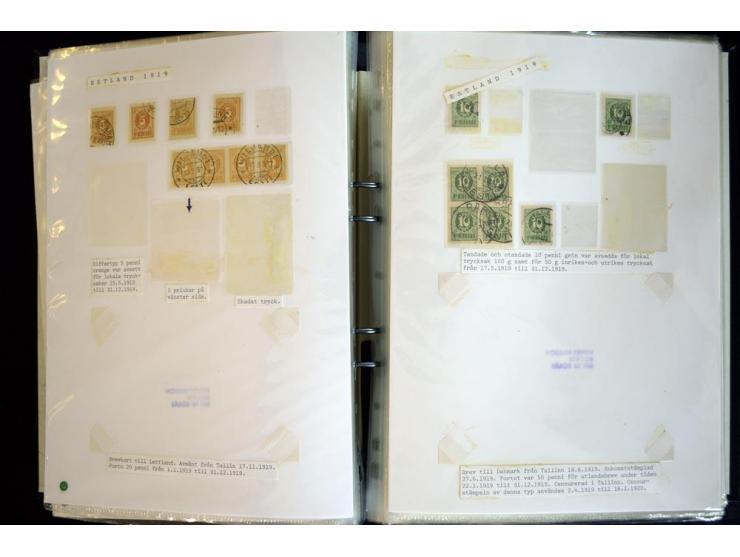 1915/1940, interessante, meist gestempelte Sammlung mit diversen Briefen, sowie diversen Ganzsachen dabei u.a. DUB1 gebraucht