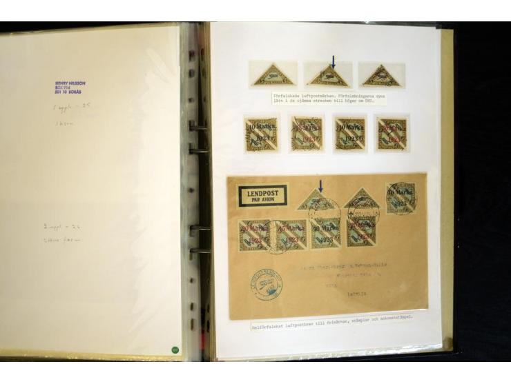 1915/1940, interessante, meist gestempelte Sammlung mit diversen Briefen, sowie diversen Ganzsachen dabei u.a. DUB1 gebraucht