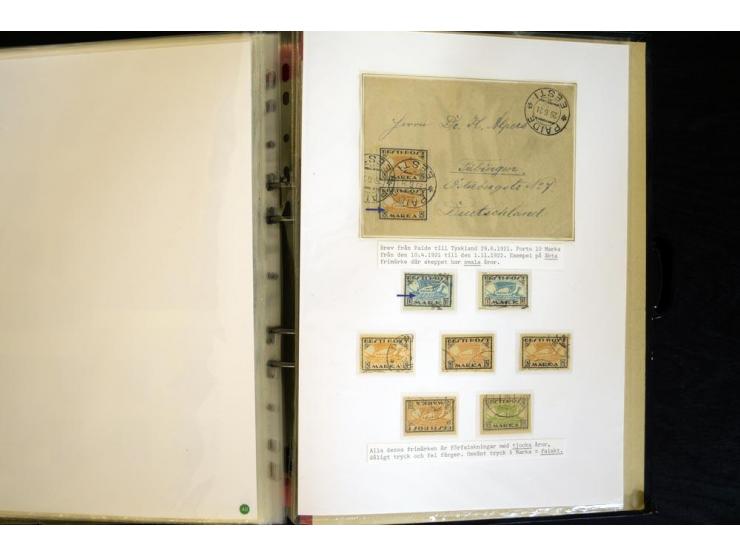 1915/1940, interessante, meist gestempelte Sammlung mit diversen Briefen, sowie diversen Ganzsachen dabei u.a. DUB1 gebraucht