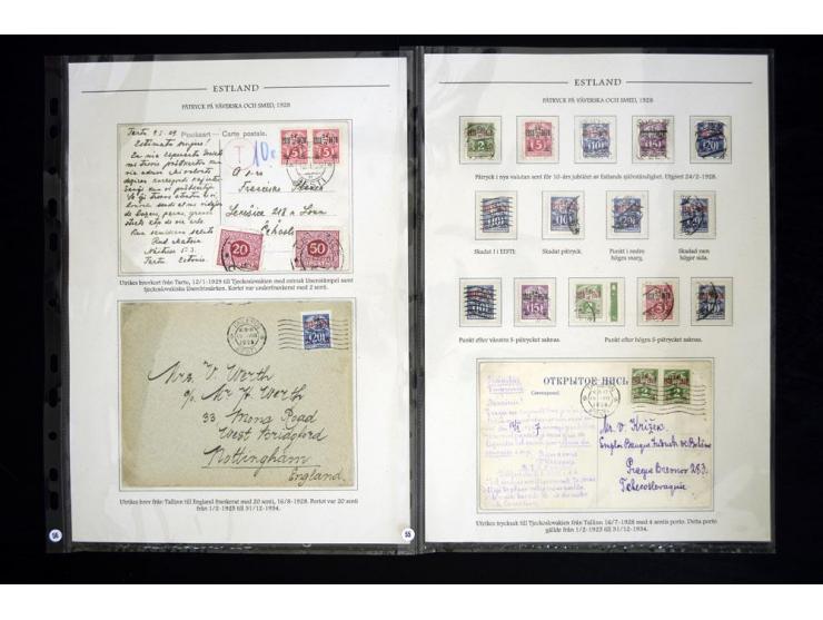 1918/41, hochinteressante Ausstellungssammlung, alle Ausgaben sehr spezialisiert nach Auflagen, Farben, Stempeln, usw. gesamm