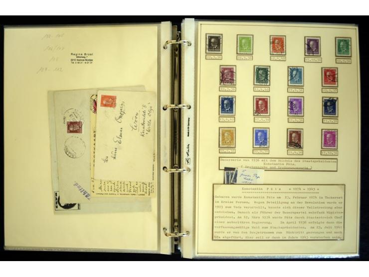 1920/40, sehr schöne ungebrauchte/postfrische und gestempelte Sammlung mit Farbvarianten, Plattenfehlern, Einheiten, mehr als