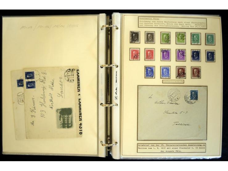 1920/40, sehr schöne ungebrauchte/postfrische und gestempelte Sammlung mit Farbvarianten, Plattenfehlern, Einheiten, mehr als