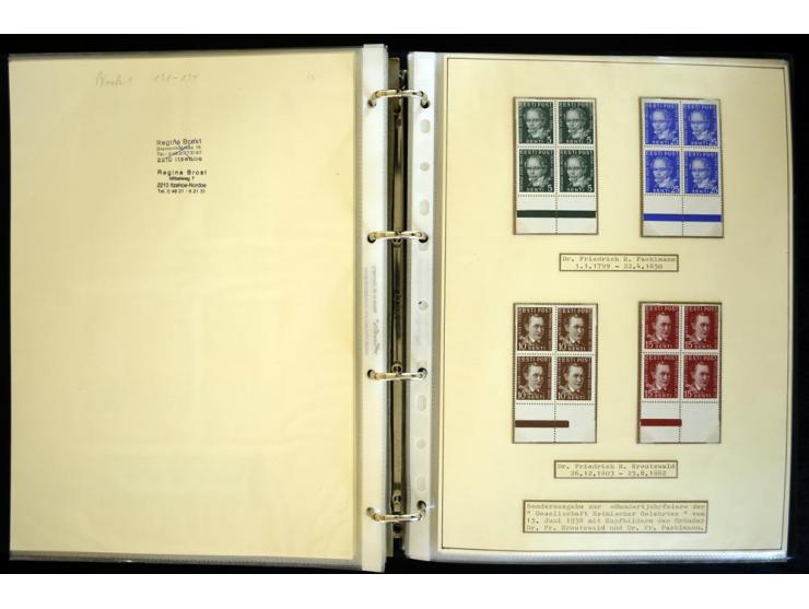 1920/40, sehr schöne ungebrauchte/postfrische und gestempelte Sammlung mit Farbvarianten, Plattenfehlern, Einheiten, mehr als