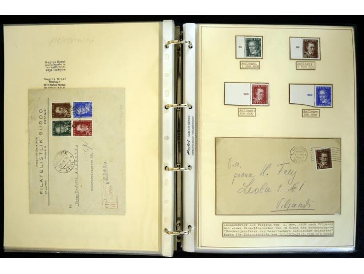 1920/40, sehr schöne ungebrauchte/postfrische und gestempelte Sammlung mit Farbvarianten, Plattenfehlern, Einheiten, mehr als
