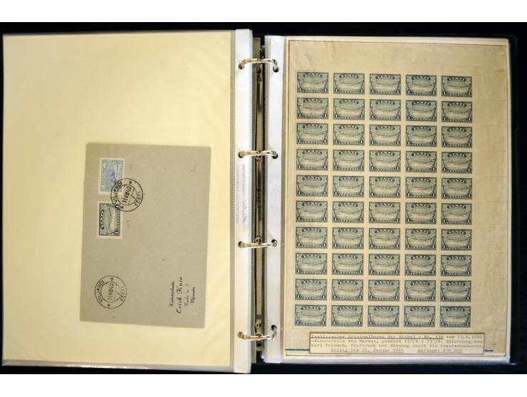 1920/40, sehr schöne ungebrauchte/postfrische und gestempelte Sammlung mit Farbvarianten, Plattenfehlern, Einheiten, mehr als