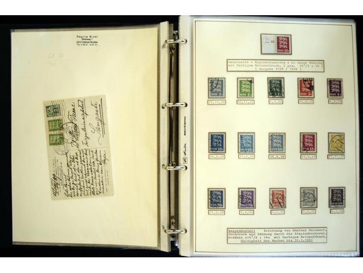 1920/40, sehr schöne ungebrauchte/postfrische und gestempelte Sammlung mit Farbvarianten, Plattenfehlern, Einheiten, mehr als