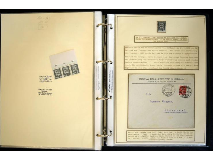 1920/40, sehr schöne ungebrauchte/postfrische und gestempelte Sammlung mit Farbvarianten, Plattenfehlern, Einheiten, mehr als