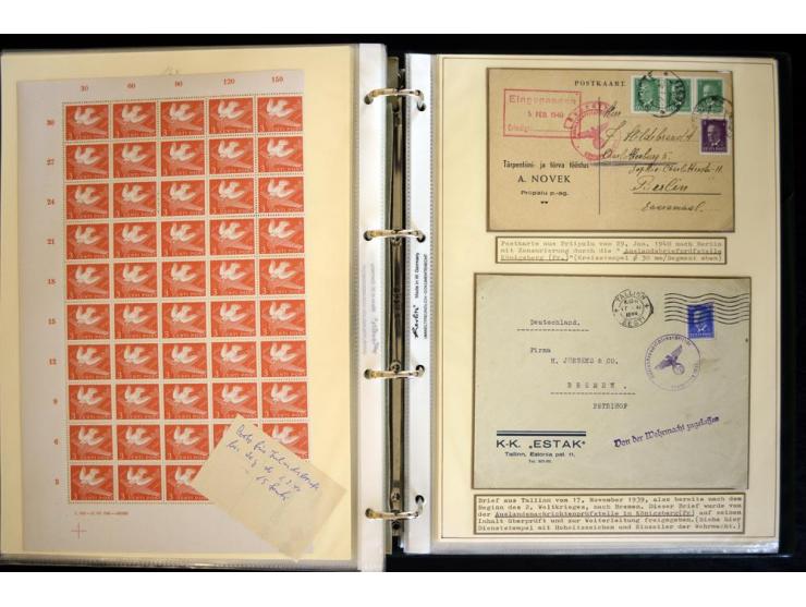 1920/40, sehr schöne ungebrauchte/postfrische und gestempelte Sammlung mit Farbvarianten, Plattenfehlern, Einheiten, mehr als