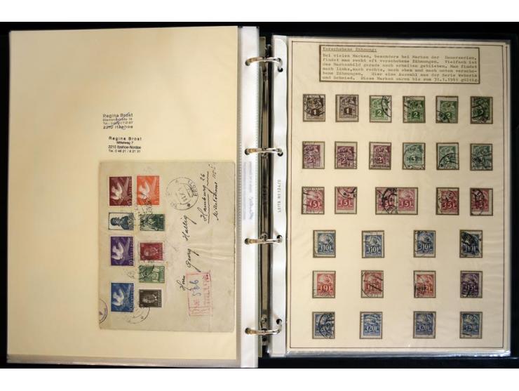 1920/40, sehr schöne ungebrauchte/postfrische und gestempelte Sammlung mit Farbvarianten, Plattenfehlern, Einheiten, mehr als