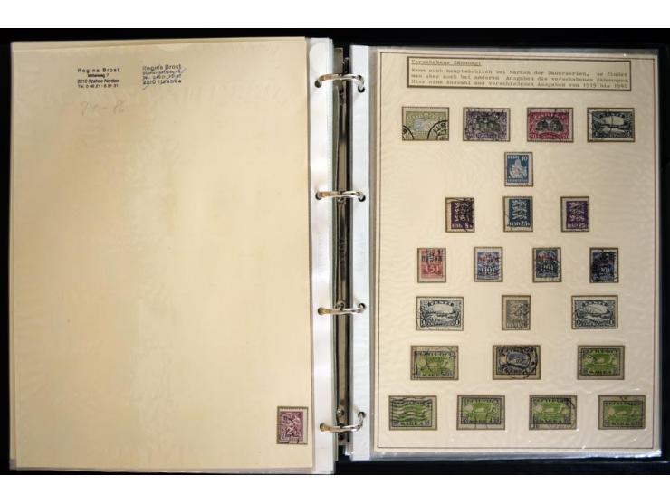 1920/40, sehr schöne ungebrauchte/postfrische und gestempelte Sammlung mit Farbvarianten, Plattenfehlern, Einheiten, mehr als
