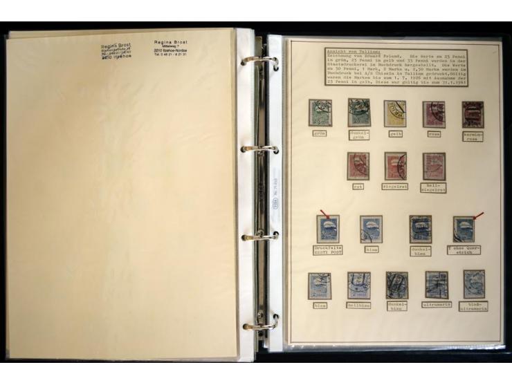 1920/40, sehr schöne ungebrauchte/postfrische und gestempelte Sammlung mit Farbvarianten, Plattenfehlern, Einheiten, mehr als