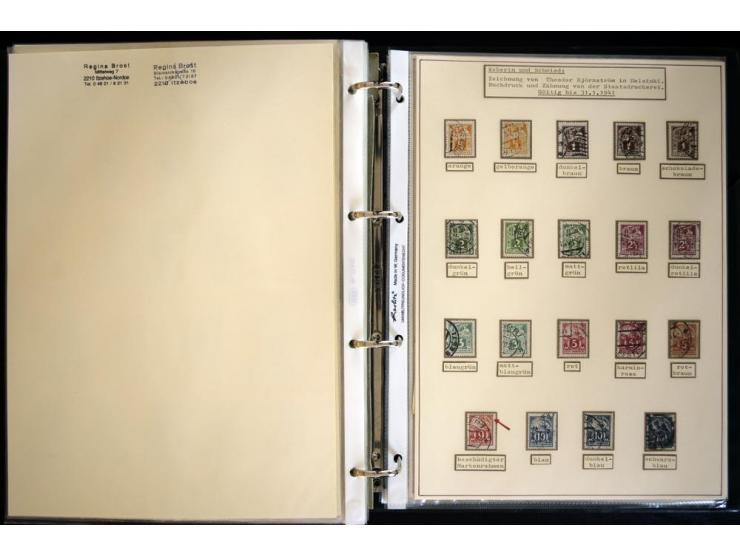 1920/40, sehr schöne ungebrauchte/postfrische und gestempelte Sammlung mit Farbvarianten, Plattenfehlern, Einheiten, mehr als