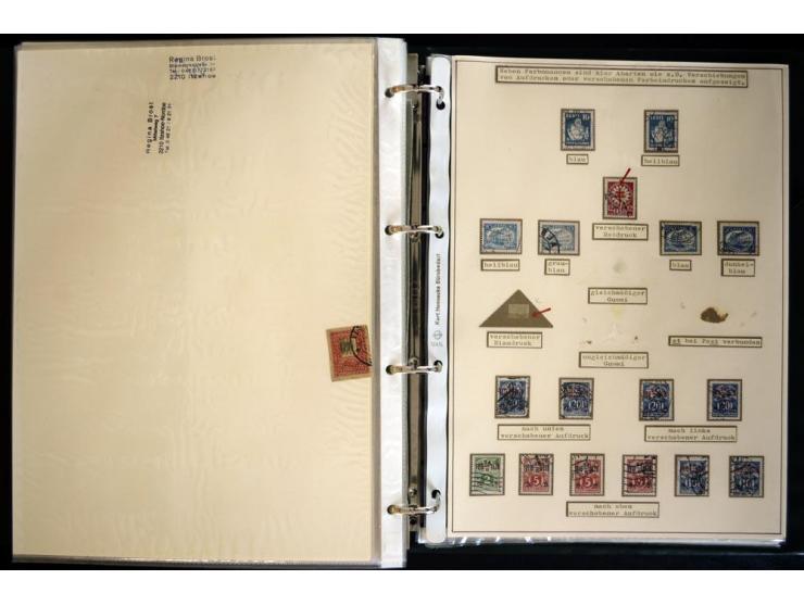 1920/40, sehr schöne ungebrauchte/postfrische und gestempelte Sammlung mit Farbvarianten, Plattenfehlern, Einheiten, mehr als