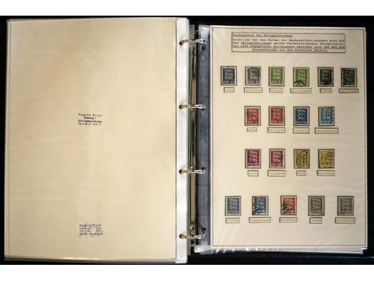 1920/40, sehr schöne ungebrauchte/postfrische und gestempelte Sammlung mit Farbvarianten, Plattenfehlern, Einheiten, mehr als