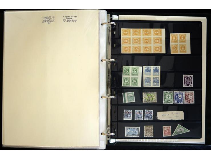 1920/40, sehr schöne ungebrauchte/postfrische und gestempelte Sammlung mit Farbvarianten, Plattenfehlern, Einheiten, mehr als