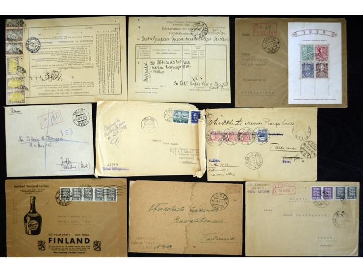 1917/44, hochinteressante Sammlung von über 260 Briefen und Karten, dabei Drucksachen, provisorische R-Zettel und Entwertunge