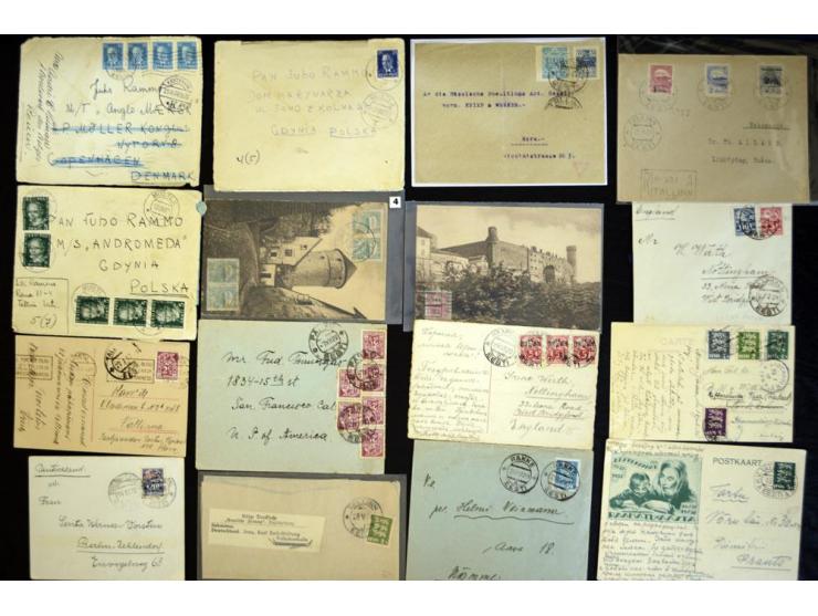 1917/44, hochinteressante Sammlung von über 260 Briefen und Karten, dabei Drucksachen, provisorische R-Zettel und Entwertunge