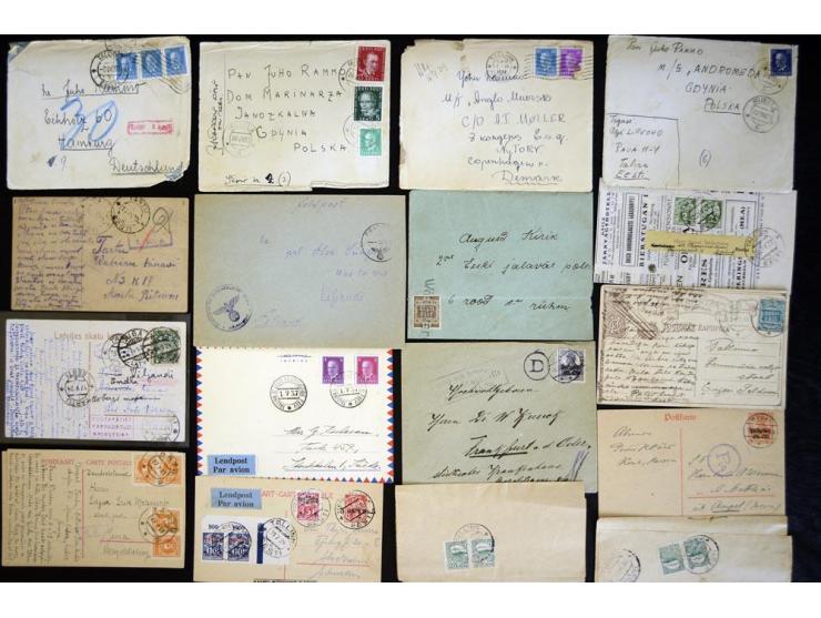 1917/44, hochinteressante Sammlung von über 260 Briefen und Karten, dabei Drucksachen, provisorische R-Zettel und Entwertunge
