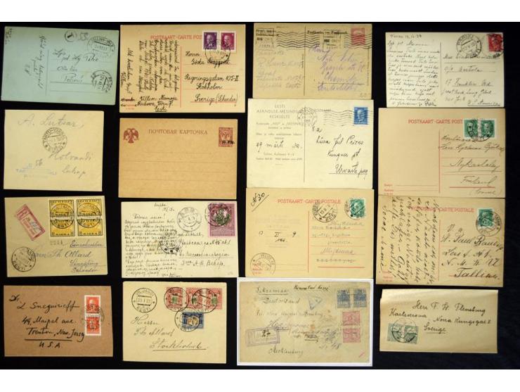 1917/44, hochinteressante Sammlung von über 260 Briefen und Karten, dabei Drucksachen, provisorische R-Zettel und Entwertunge