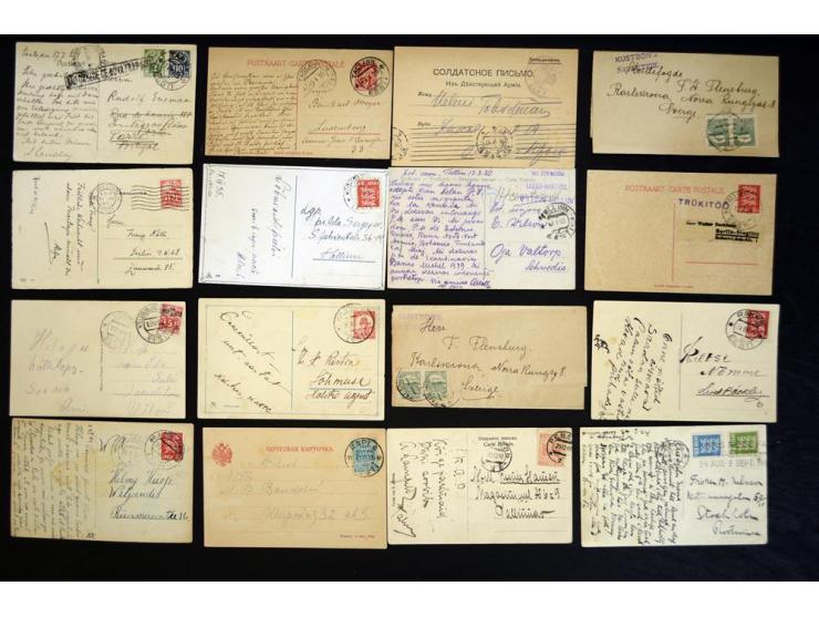 1917/44, hochinteressante Sammlung von über 260 Briefen und Karten, dabei Drucksachen, provisorische R-Zettel und Entwertunge