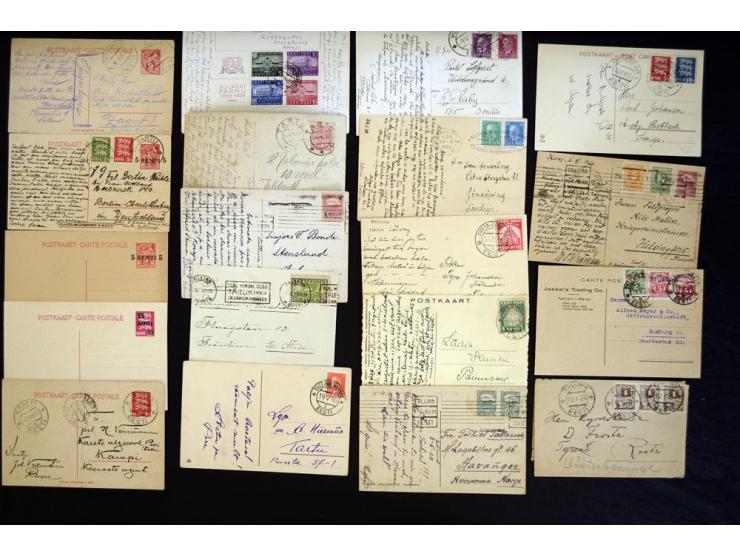 1917/44, hochinteressante Sammlung von über 260 Briefen und Karten, dabei Drucksachen, provisorische R-Zettel und Entwertunge