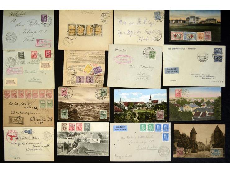 1917/44, hochinteressante Sammlung von über 260 Briefen und Karten, dabei Drucksachen, provisorische R-Zettel und Entwertunge