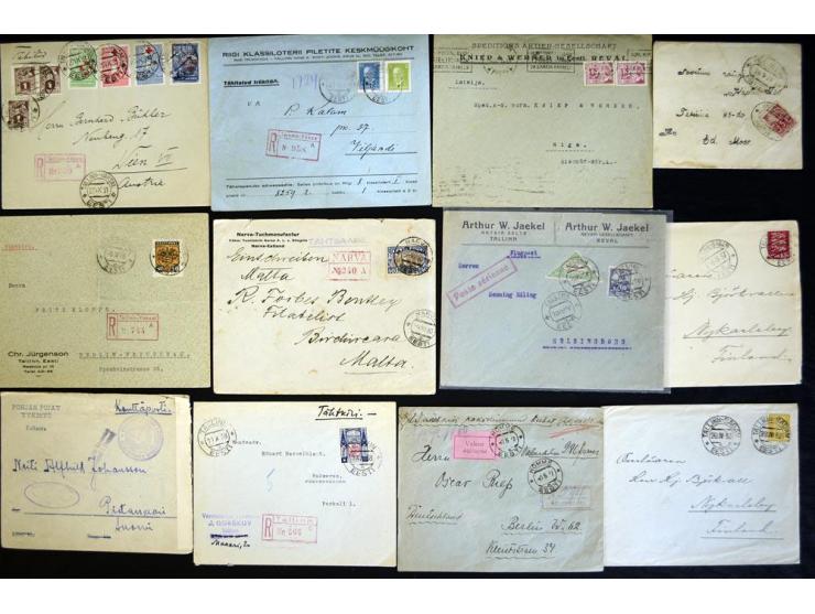 1917/44, hochinteressante Sammlung von über 260 Briefen und Karten, dabei Drucksachen, provisorische R-Zettel und Entwertunge