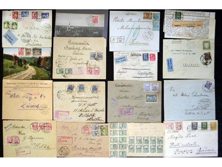 1917/44, hochinteressante Sammlung von über 260 Briefen und Karten, dabei Drucksachen, provisorische R-Zettel und Entwertunge