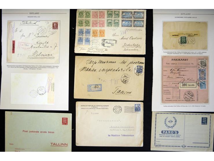1917/44, hochinteressante Sammlung von über 260 Briefen und Karten, dabei Drucksachen, provisorische R-Zettel und Entwertunge
