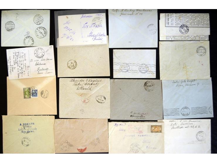 1917/44, hochinteressante Sammlung von über 260 Briefen und Karten, dabei Drucksachen, provisorische R-Zettel und Entwertunge