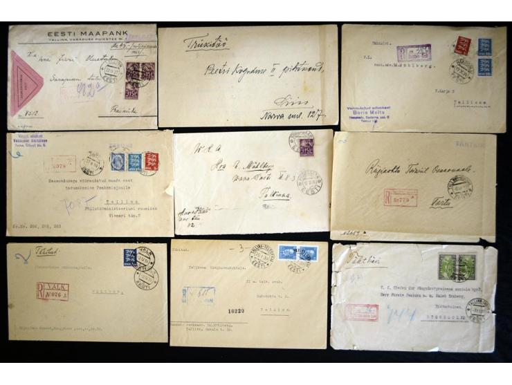 1917/44, hochinteressante Sammlung von über 260 Briefen und Karten, dabei Drucksachen, provisorische R-Zettel und Entwertunge