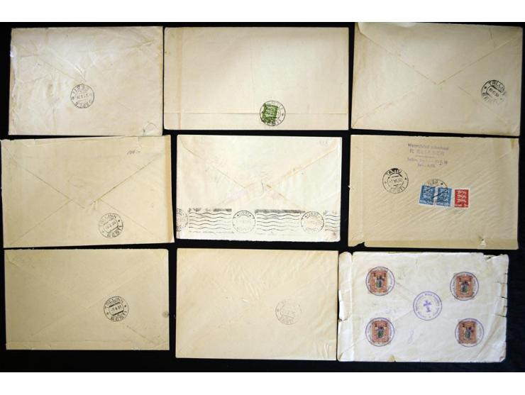 1917/44, hochinteressante Sammlung von über 260 Briefen und Karten, dabei Drucksachen, provisorische R-Zettel und Entwertunge