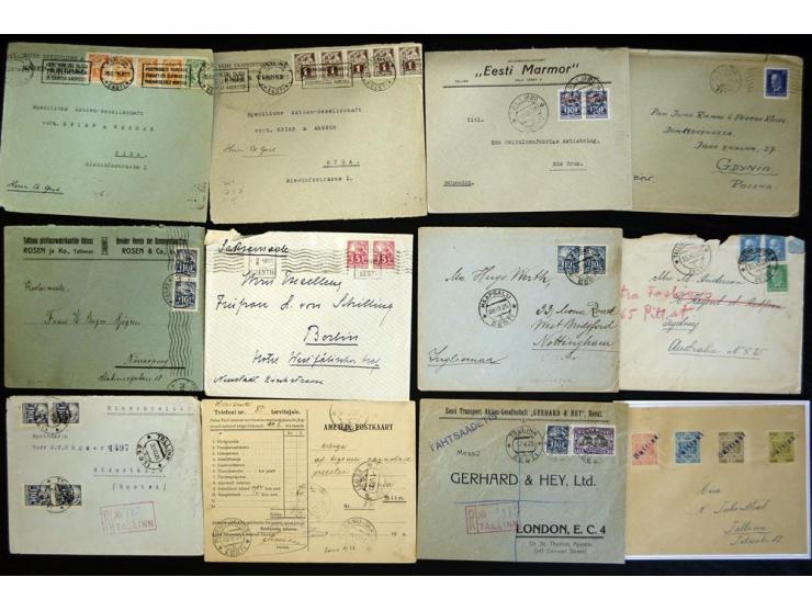1917/44, hochinteressante Sammlung von über 260 Briefen und Karten, dabei Drucksachen, provisorische R-Zettel und Entwertunge