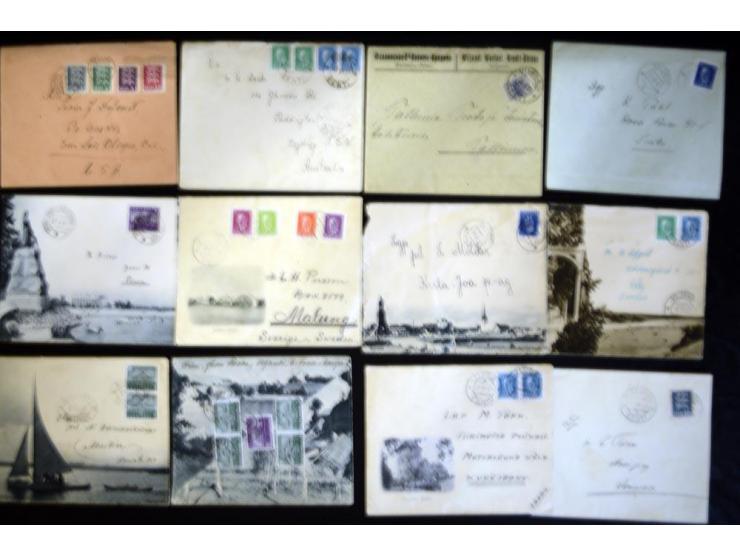 1917/44, hochinteressante Sammlung von über 260 Briefen und Karten, dabei Drucksachen, provisorische R-Zettel und Entwertunge