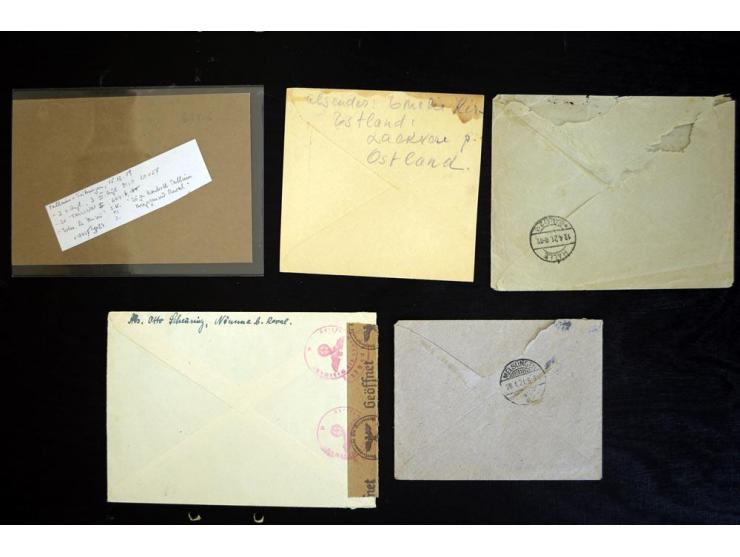 1919/43, interessante Partie von 26 Zensubriefen, meist gute Erhaltung