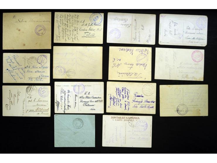 ESTNISCHER FREIHEITSKRIEG 1918/20: Interessante Partie von 14 Briefen und Karten, dabei einige bessere, gute Erhaltung