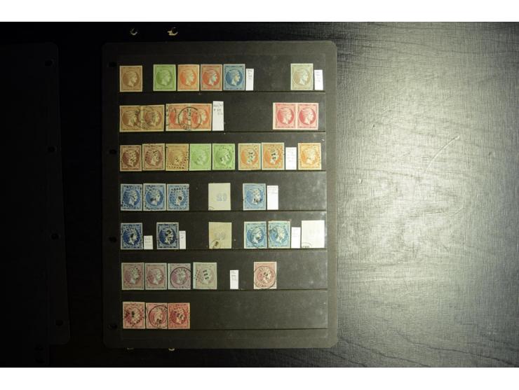 1861/86, ungebrauchte (teils ohne Gummi) und gestempelte Sammlung von über 200 großen Hermesköpfen, dabei Pariser Druck mehrf