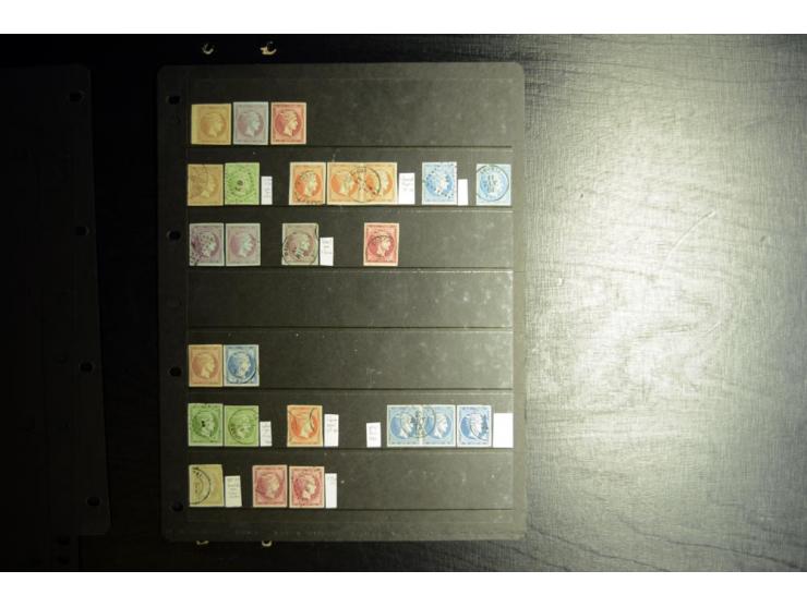 1861/86, ungebrauchte (teils ohne Gummi) und gestempelte Sammlung von über 200 großen Hermesköpfen, dabei Pariser Druck mehrf