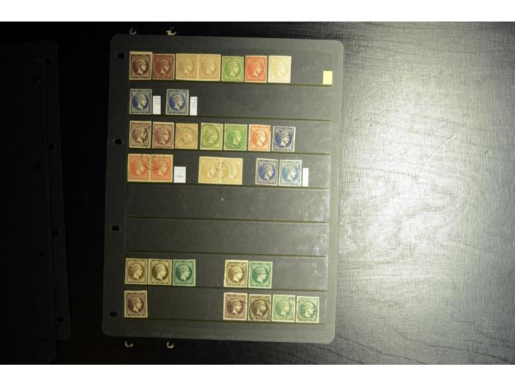 1861/86, ungebrauchte (teils ohne Gummi) und gestempelte Sammlung von über 200 großen Hermesköpfen, dabei Pariser Druck mehrf